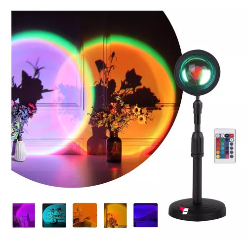 Lámpara Sunset RGB con Control Remoto